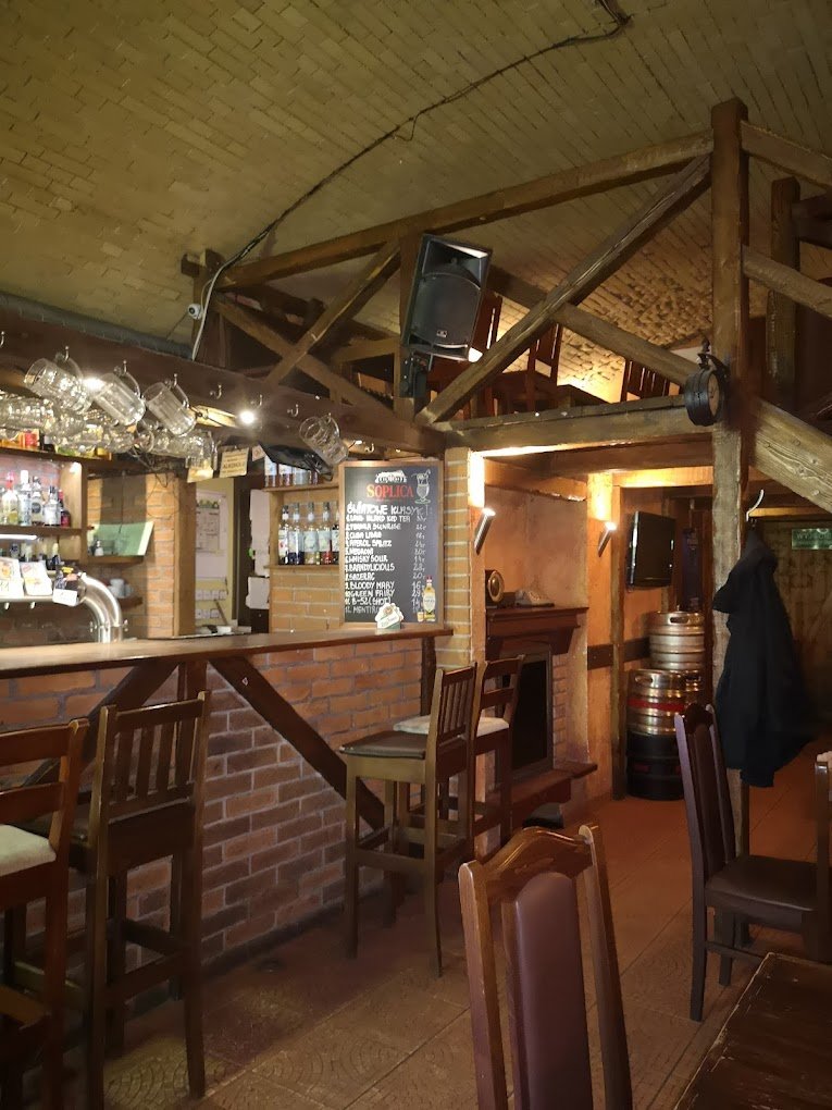 Interior of the U Augusta cheap bar. You can always find a good place to drink.